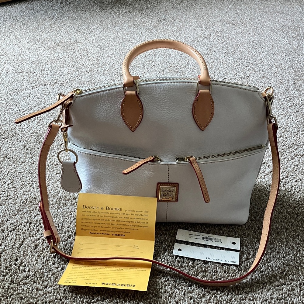 Dooney & Bourke pebble leather white Satchel